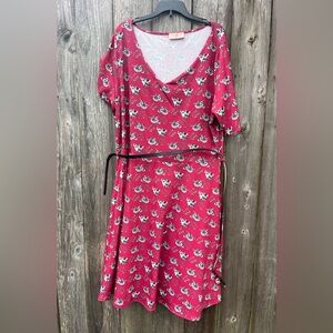 Popsy bright pink koala dress with pockets